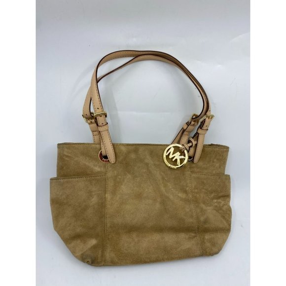 Michael Kors Tan Medium Suede Leather Tote Bag - Picture 3 of 16